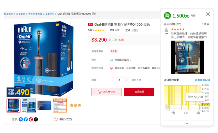 狂賀！飛比購物幫手新功能:自動顯示商品評價~